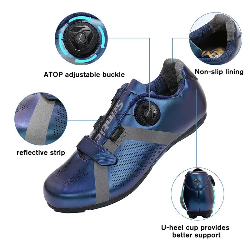 Santic Apollo 2.0 Blue Men Lockless Cycling Shoes Cleats not Compatible