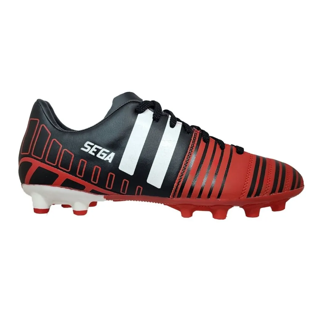 Sega Super Leather Football Shoes (Black/Red)