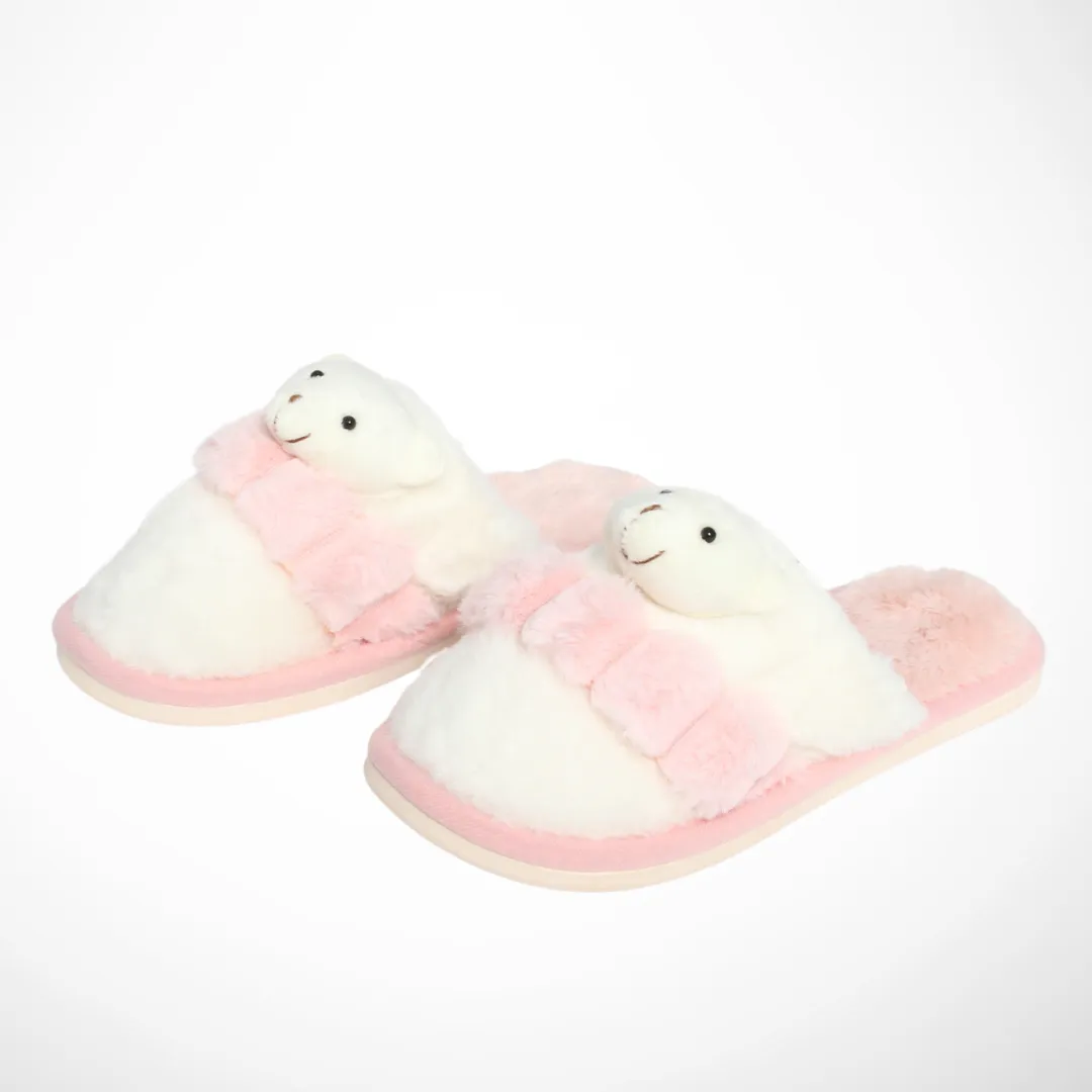 Women Cute Bear Slipper (Pink)