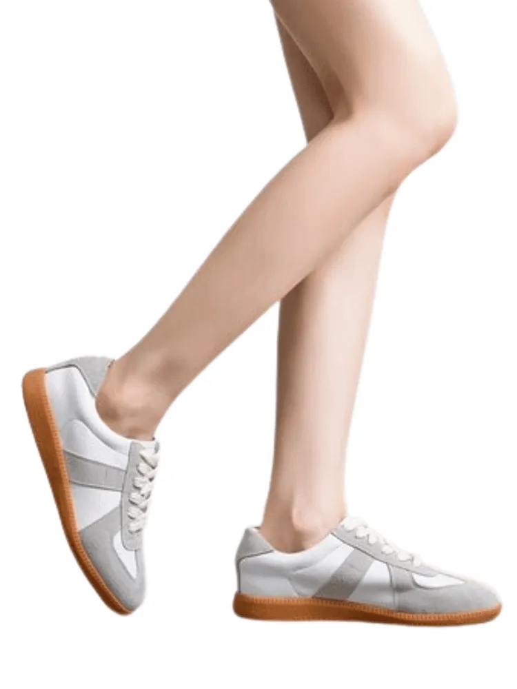 Women's Spring White Leather Sneakers