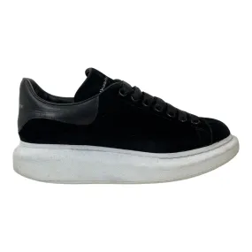 Women's Velvet Oversized Low Trainers Black Size EU 38.5 / UK 5.5