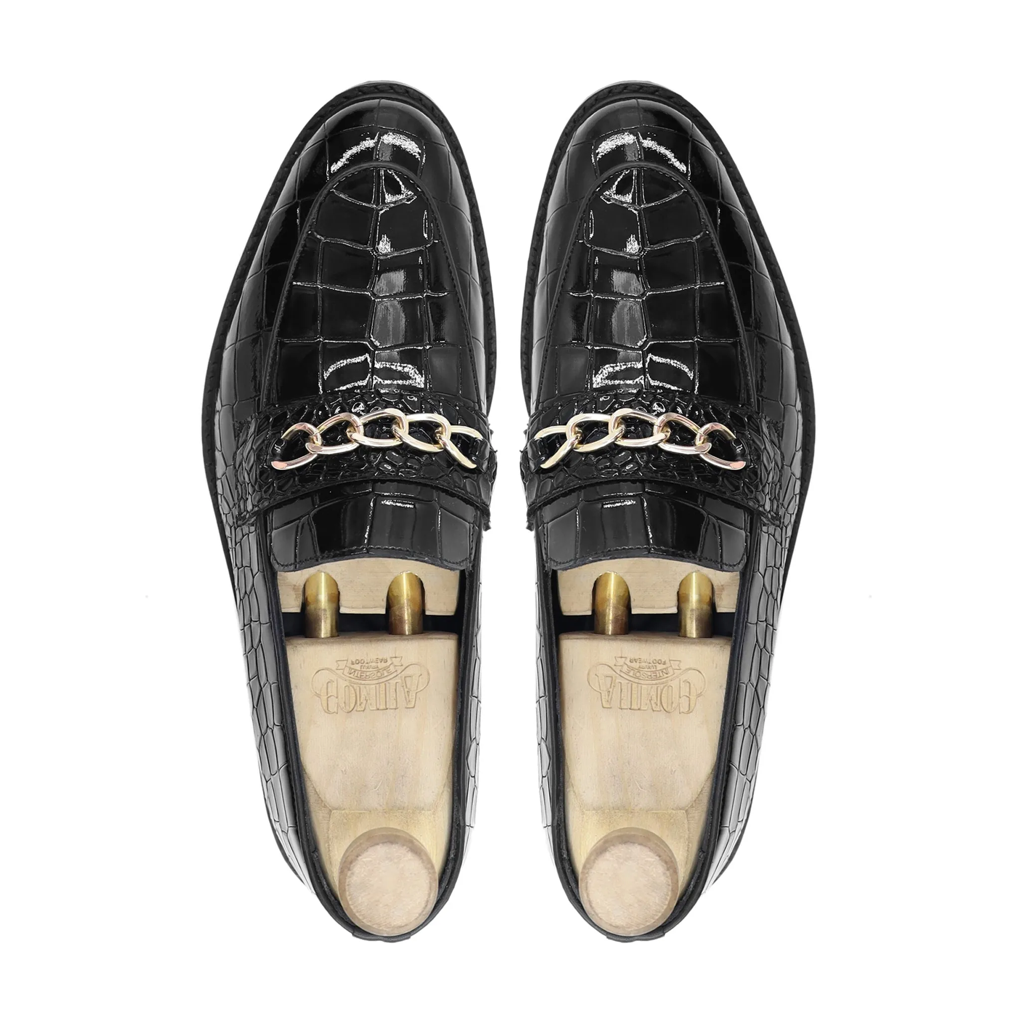 Zank - Men's Black Patent Leather Loafer